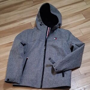 Tommy Hilfiger Gray Hooded Jacket for Men